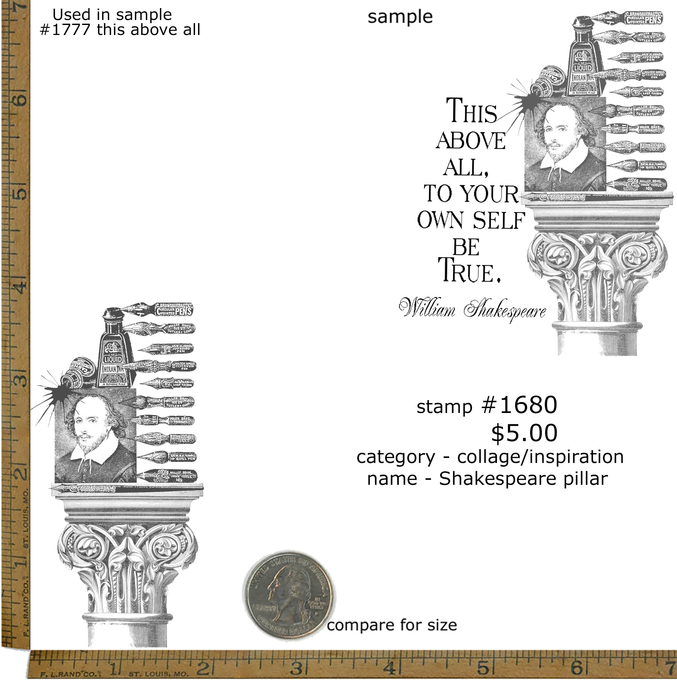 #1680 - Shakespeare Pillar - Collage/Inspiration